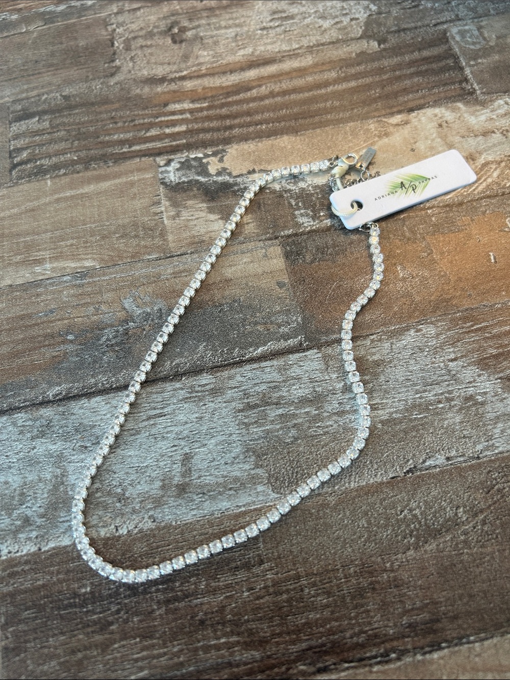 Classic Silver Crystal Tennis Necklace for Women